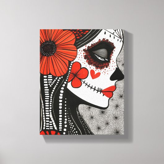 La Catrina Canvas Afdruk (Voorkant)