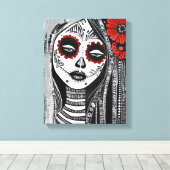 La Catrina Canvas Afdruk (Insitu (Houten vloer))