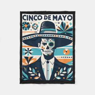 La Catrina Cinco De Mayo Mannen Fleece Deken