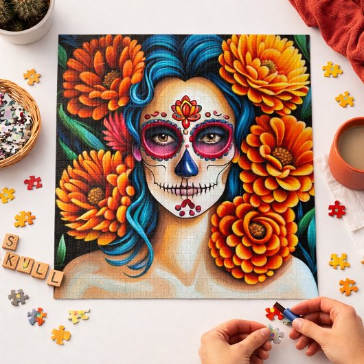 La Catrina Dag van de doden Legpuzzel