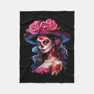 La Catrina Dia De Los Muertos Mexicaanse Dag Van D Fleece Deken