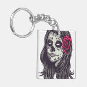 La Catrina - Dia De Los Muertos Sleutelhanger (Voorkant Links)