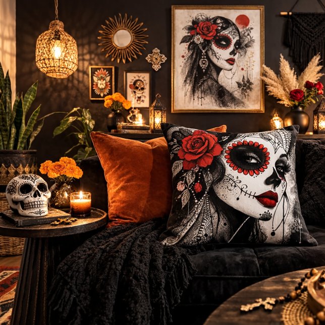 La Catrina Kussen (Creator heeft geüpload)