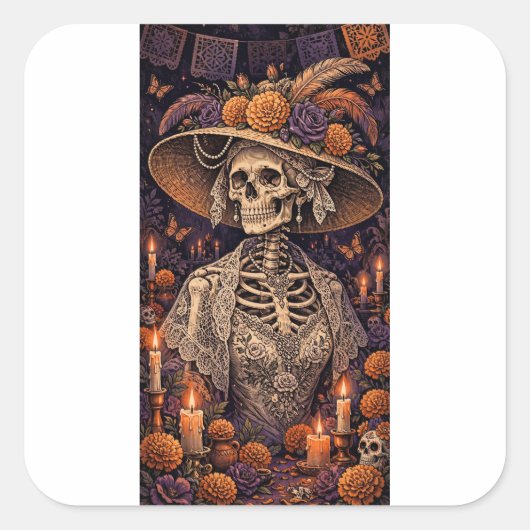 La Catrina Sticker (Voorkant)