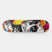 La Catrina Sugar Skull Wall Art Skateboard (Horizontaal)