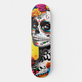 La Catrina Sugar Skull Wall Art Skateboard (Voorkant)