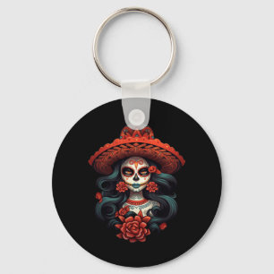 La Catrina Suiker Schedel Dag Van Overheidsagentsc Sleutelhanger