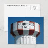 La célèbre carte postale de la tour d'eau Florence (Devant / Derrière)