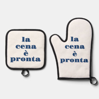 La Cena E Pronta Schort Ovenwant & Pannenlap Set