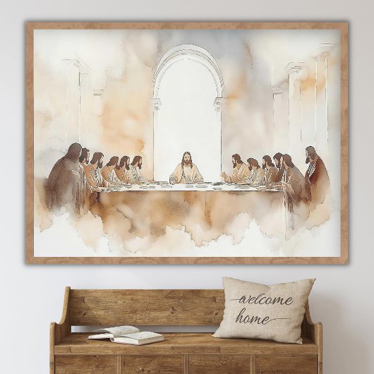 La Cène, Art mural chrétien, Image de Ch