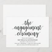 La cérémonie fiançailles, invitations du Parti d'e (Devant / Derrière)