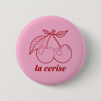 La cerise pin ronde button 5,7 cm