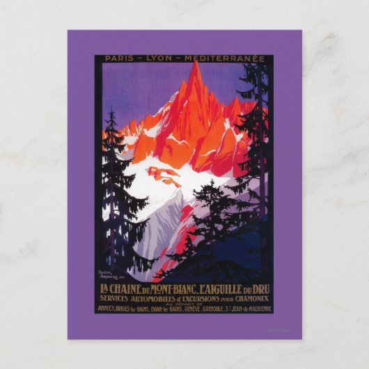 La Chaine De Mont-Blanc posterEuropa Briefkaart (Voorkant)