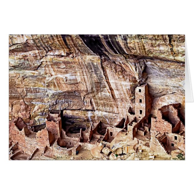 La Chambre carrée de tour ruine le MESA Verde (Devant horizontal)