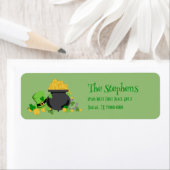 La chance cutesy pour le Étiquette de adresse irla (En situation)