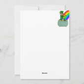 La chance de la carte irlandaise de la Saint Patri (Dos)