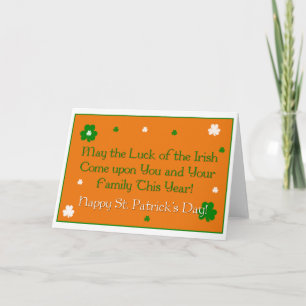 La chance du proverbe irlandais La carte de la Sai