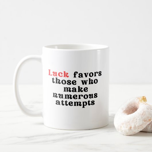 La chance favorise la Mug persistante (Avec donut)
