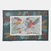 La Chanson Hiver Terre Vert Cuisine Serviettes (Horizontal)