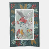 La Chanson Hiver Terre Vert Cuisine Serviettes (Vertical)