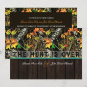 La Chasse Au Camo Wood Wedding Invitations (Devant / Derrière)