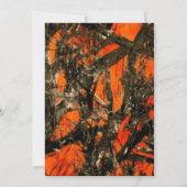 La chasse au camouflage Faire-part de mariage (Dos)