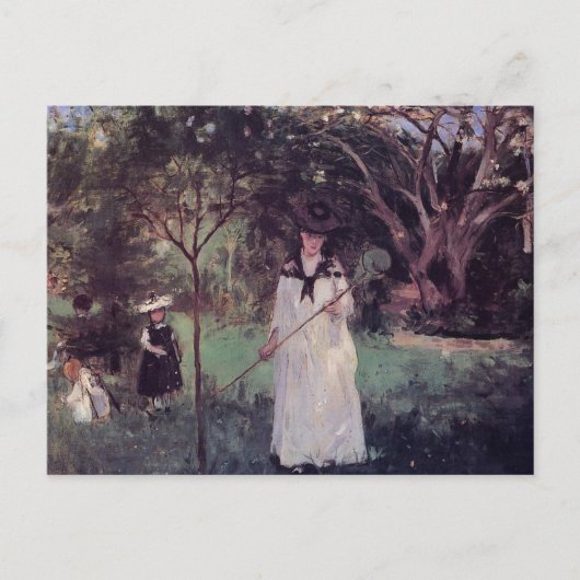 La chasse aux papillons par la carte postale Berth (Devant)