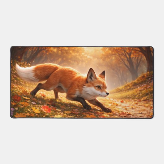 La chasse du renard dans la forêt d'automne doré (Recto)