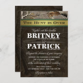 La chasse est à la chasse Camo Wedding Invitations (Devant / Derrière)