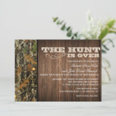 La chasse est au-dessus de faire-part de mariage (Debout devant)