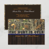 La chasse est au-dessus de faire-part de mariage (Devant / Derrière)