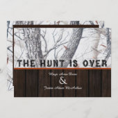 La chasse est au-dessus de faire-part de mariage (Devant / Derrière)