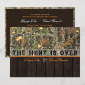 La chasse est au-dessus de faire-part de mariage (Devant / Derrière)
