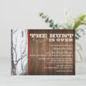 La chasse est au-dessus du Camo d'hiver Faire-part (Debout devant)