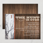 La chasse est au-dessus du Camo d'hiver Faire-part (Devant / Derrière)