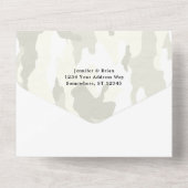 "La chasse est finie" Rustic Camo Faire-part de ma (Verso)