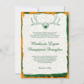 La chasse est sur Antler Camo Wedding Invitations (Devant)