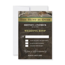 La chasse est sur la chasse Camo Wedding Cartes RS