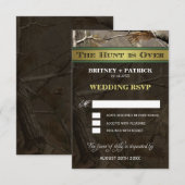 La chasse est sur la chasse Camo Wedding Cartes RS (Devant / Derrière)