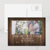 La chasse est terminée Économisez la date Carte po (Devant / Derrière)