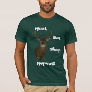 La chasse mangent le T-shirt des hommes de cerfs