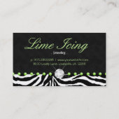 La chaux de zèbre de carte de visite de bijoux (Dos)