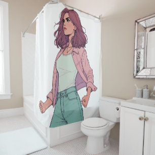 "LA CHICA BRAVA" RIDEAU DE DOUCHE - "DEFIANTE"