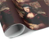 La Chola Mona Lisa Mexicaans Cadeaupapier (Rol Hoek)