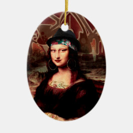 La Chola Mona Lisa Mexicaans Keramisch Ornament