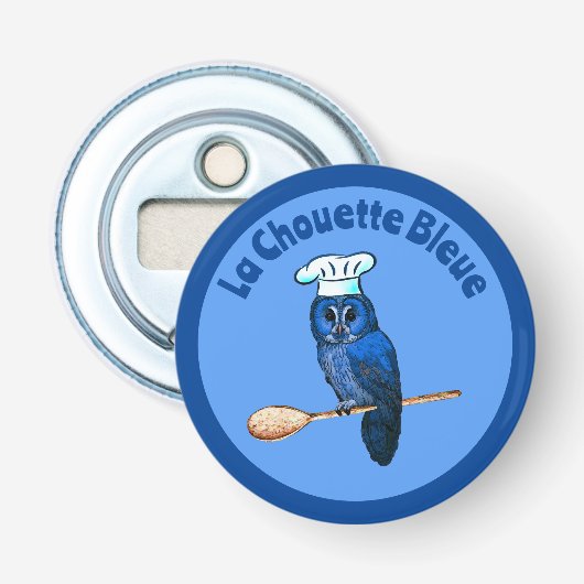 La Chouette Bleue Cafe Button Flesopener (Voorkant)