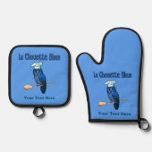 La Chouette Bleue Cafe Ovenwant & Pannenlap Set (Voorkant)