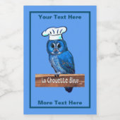 La Chouette Bleue Cafe Voedselcontainer Etiket (Enkel label)