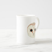 La chouette de l'étable Bone China Mug (Devant droit)
