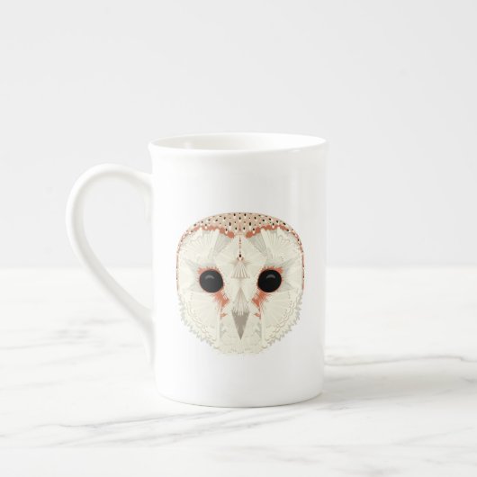 La chouette de l'étable Bone China Mug (Gauche)